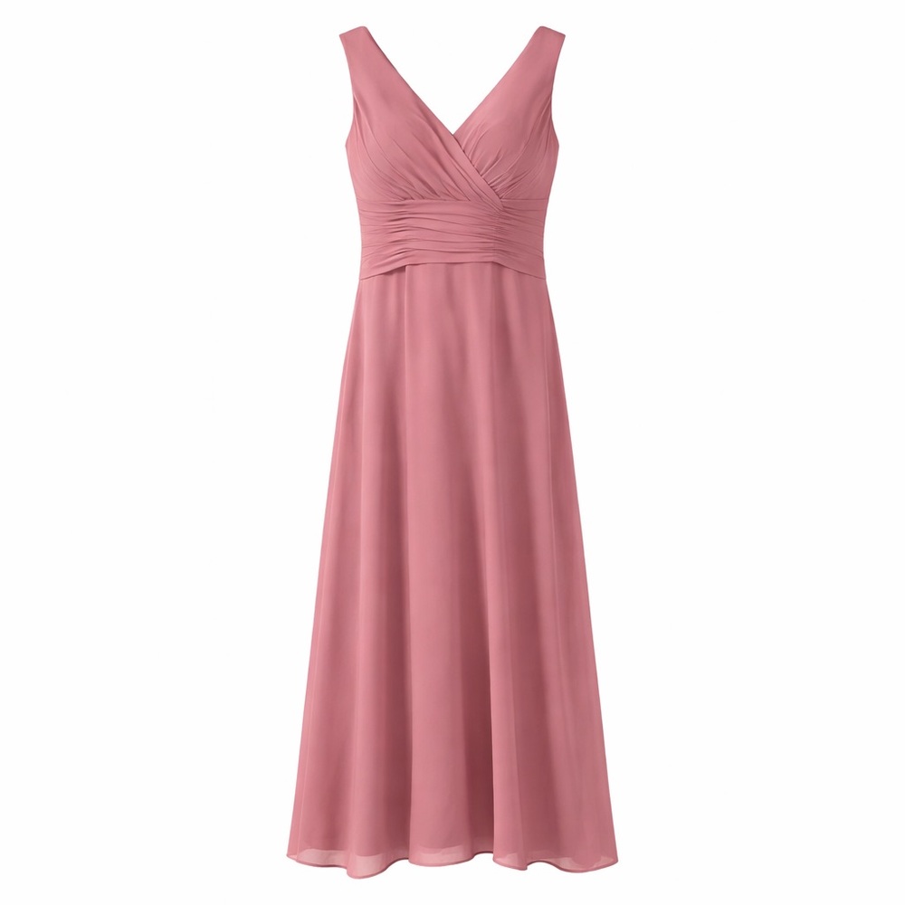 Azazie Julianna Dusty Rose A-Line Chiffon Dress A8